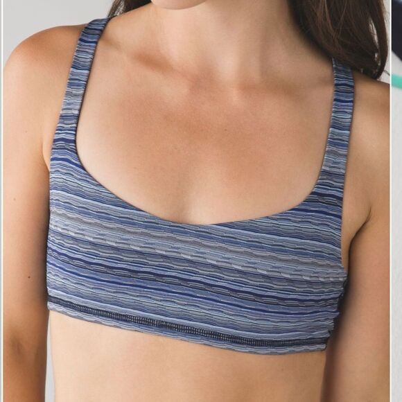 Ladies Lululemon Free To Be Bra Space Dye Twist Sapphire Blue Multi Size‎ 6 - Picture 3 of 16